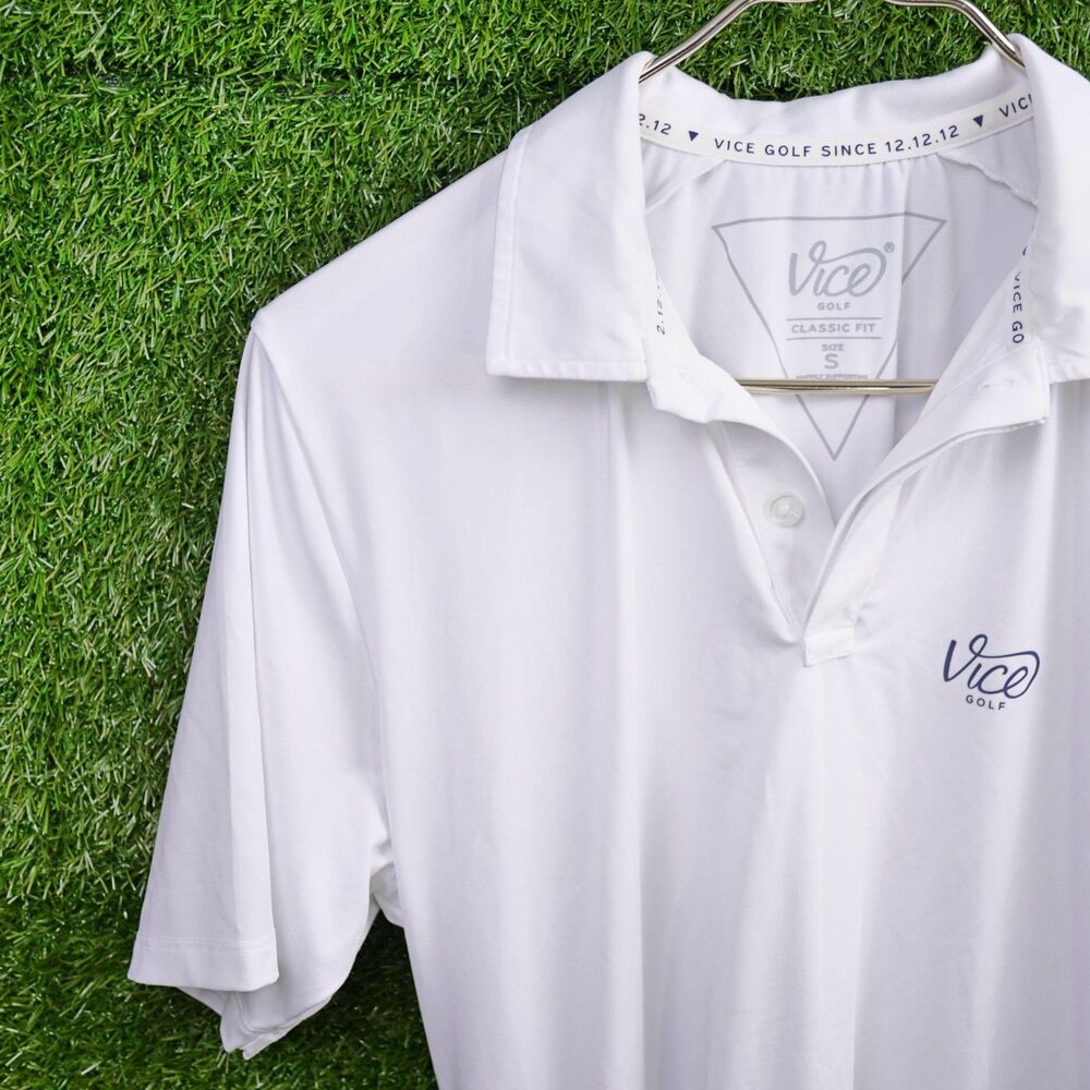 Vice Golf Essential Polo White - Men's Size S